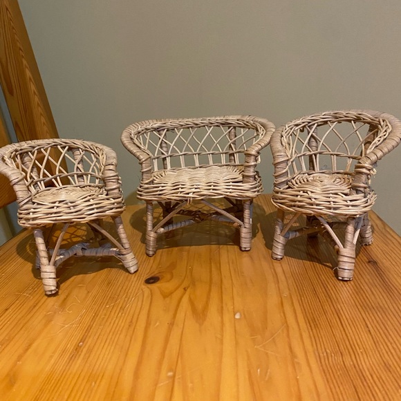 Vintage 70’s Miniature Wicker Set - IMMACULATE CONDITION - Picture 6 of 7